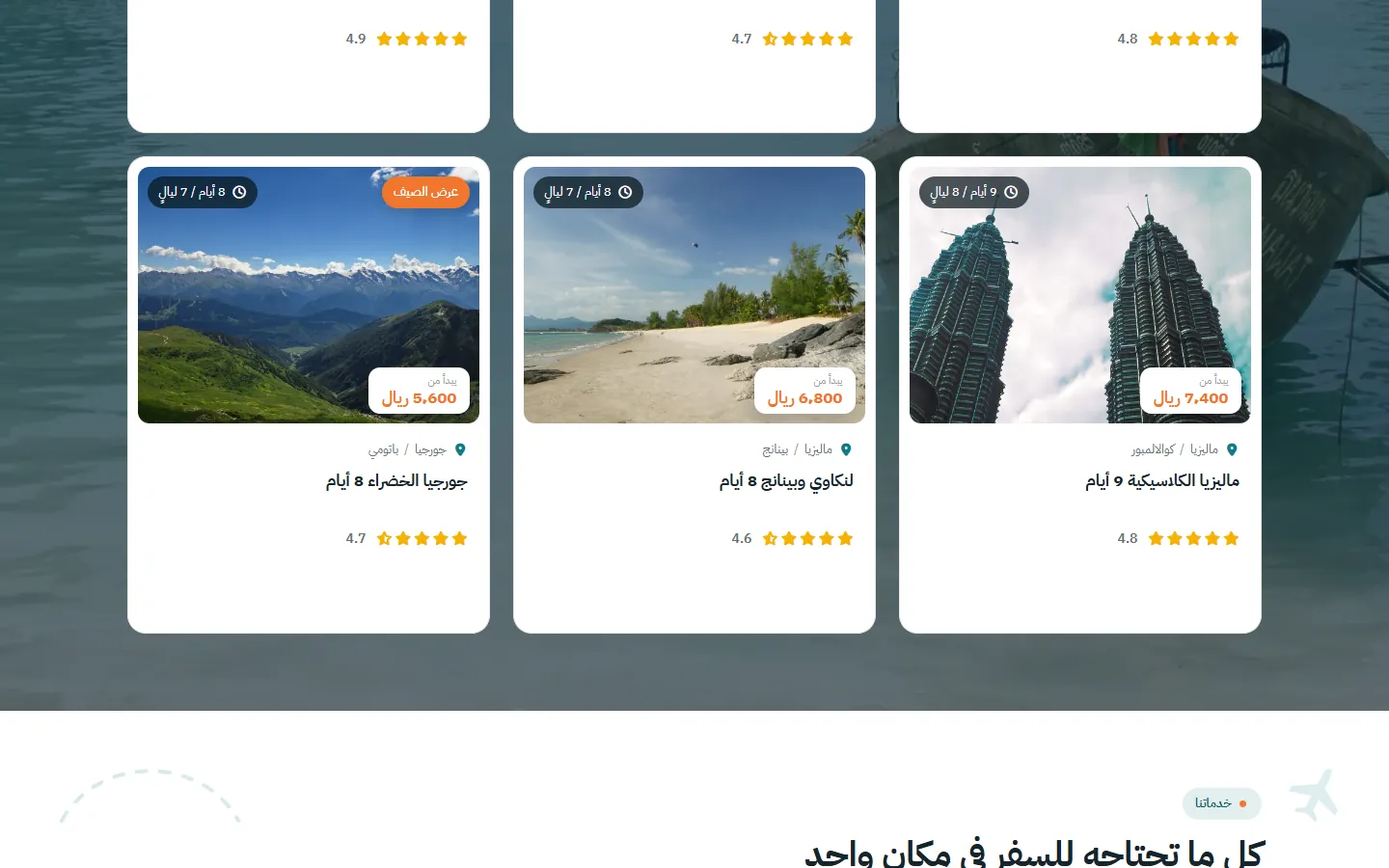 حل رقمي جاهز لوكالات السفر والسياحة — شاشة 2